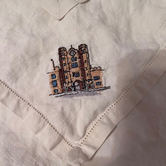 Vintage hand embroidered cloth table napkins 6 unique designs - Picture 6 of 8